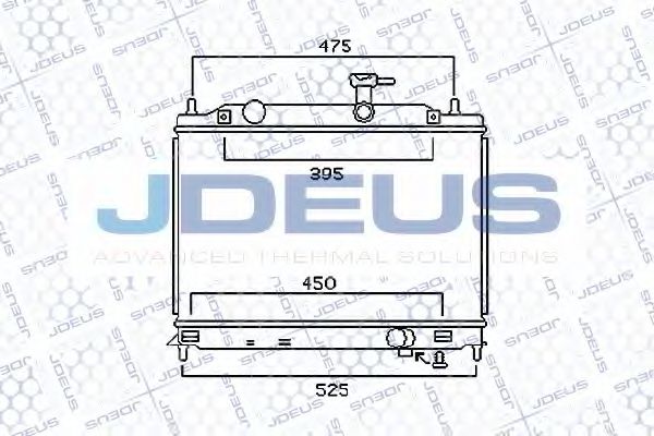 JDEUS 054M33 Радиатор охлаждения двигателя JDEUS для HYUNDAI