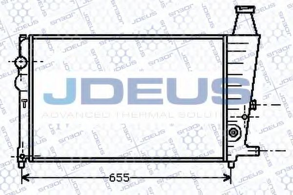 JDEUS 007V05 Радиатор охлаждения двигателя JDEUS 