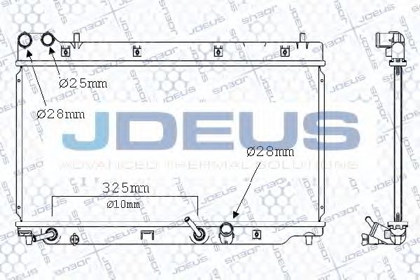 JDEUS 013M27 Радиатор охлаждения двигателя JDEUS для HONDA