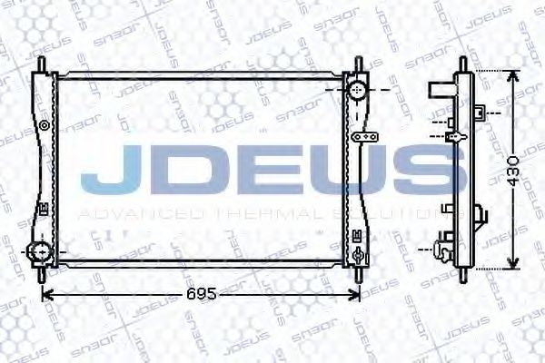 JDEUS 018M39 Радиатор охлаждения двигателя JDEUS для SMART