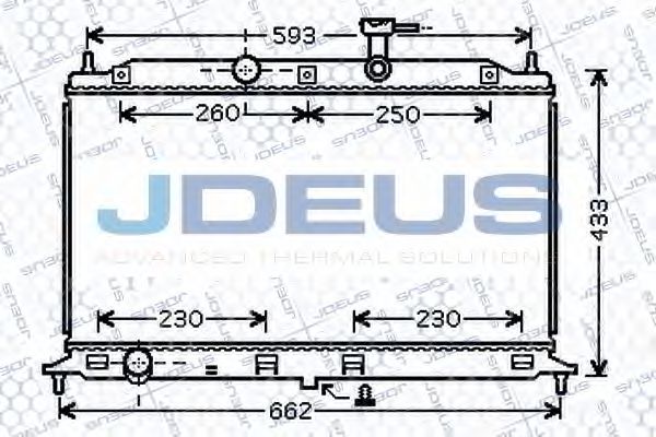 JDEUS 065M07 Радиатор охлаждения двигателя JDEUS для KIA