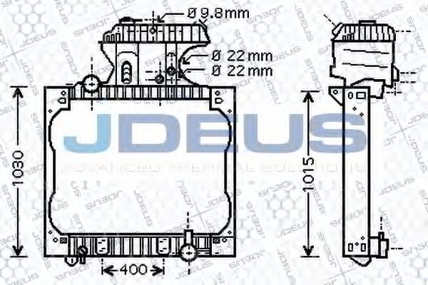 JDEUS 115M10 Радиатор охлаждения двигателя JDEUS для MAN