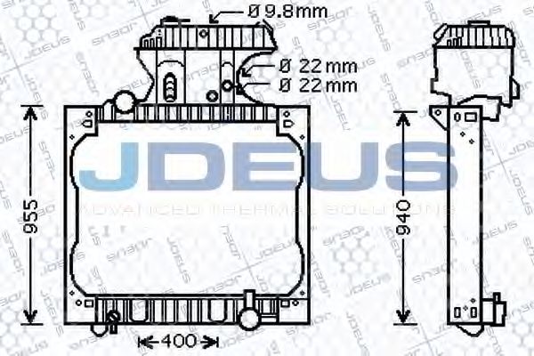 JDEUS 115M14 Радиатор охлаждения двигателя JDEUS для MAN