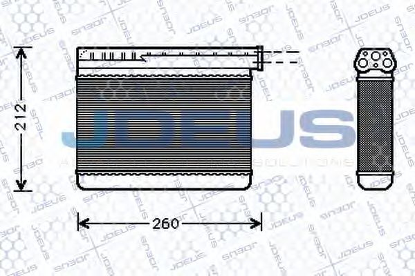 JDEUS 205M05 Радиатор печки JDEUS для BMW