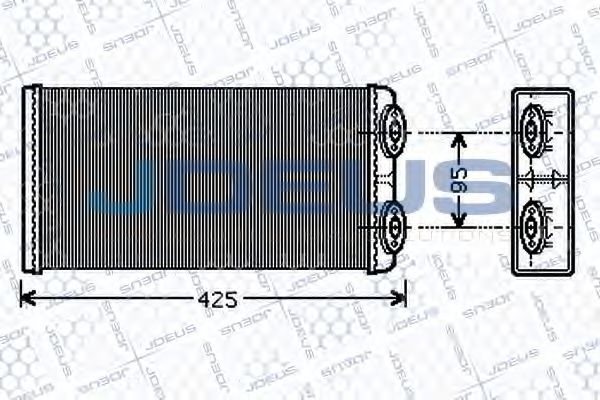 JDEUS 215M08 Радиатор печки для MAN F