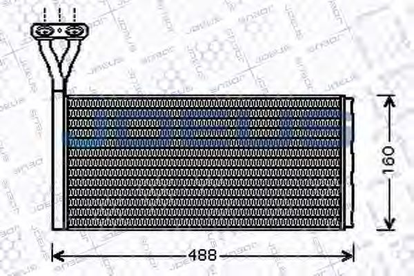 JDEUS 241M04 Радиатор печки для SCANIA