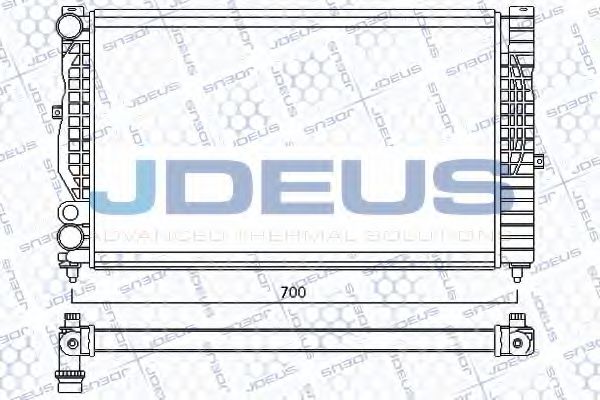 JDEUS 001M20 Радиатор охлаждения двигателя JDEUS для SKODA
