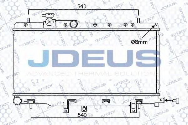 JDEUS 026M04 Радиатор охлаждения двигателя JDEUS для SUBARU