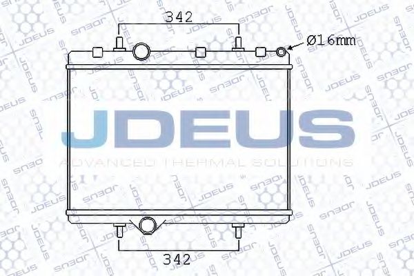 JDEUS 007M58 Радиатор охлаждения двигателя JDEUS для PEUGEOT