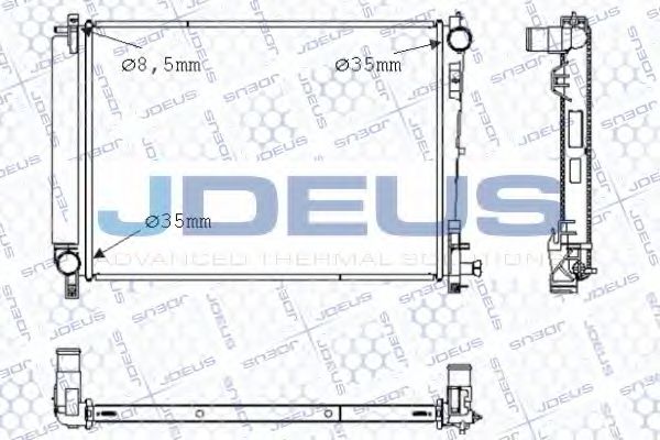 JDEUS 053M08 Радиатор охлаждения двигателя JDEUS для CHRYSLER