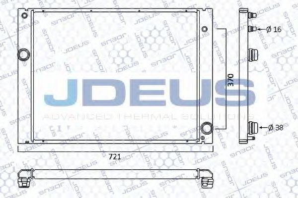 JDEUS 005M26 Радиатор охлаждения двигателя JDEUS 
