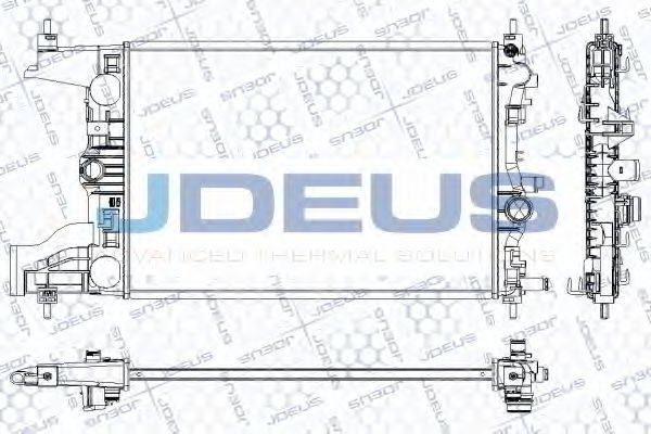 JDEUS RA0201040 Радиатор охлаждения двигателя JDEUS для CHEVROLET