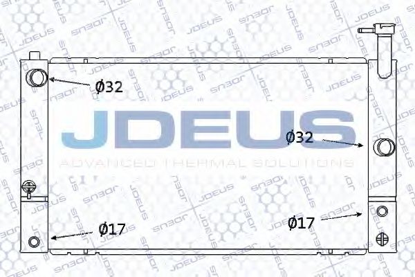 JDEUS 028M53 Радиатор охлаждения двигателя JDEUS для TOYOTA