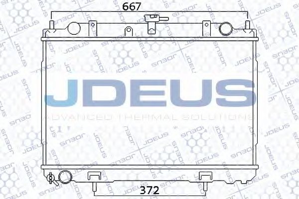 JDEUS 019M65 Радиатор охлаждения двигателя JDEUS для NISSAN