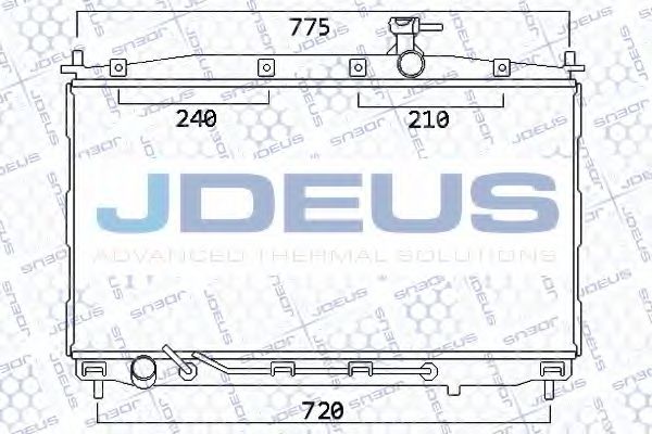 JDEUS 054M38 Радиатор охлаждения двигателя JDEUS для HYUNDAI