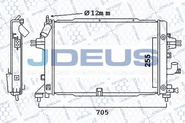 JDEUS 020M41 Радиатор охлаждения двигателя JDEUS для OPEL