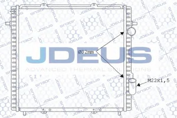 JDEUS 023B46A Радиатор охлаждения двигателя JDEUS для RENAULT