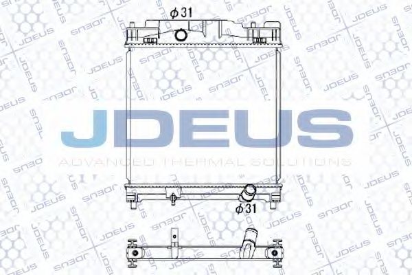 JDEUS 028M73 Радиатор охлаждения двигателя JDEUS для TOYOTA