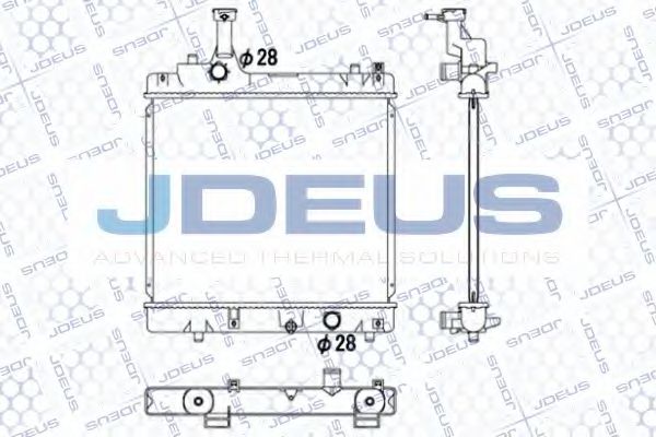 JDEUS 042M24 Радиатор охлаждения двигателя для SUZUKI ALTO (HA25, HA35)