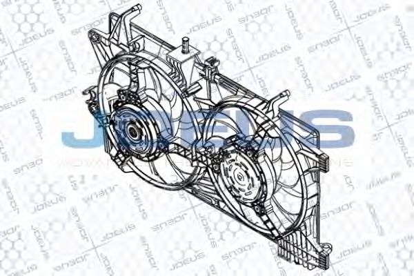 JDEUS EV867400 Вентилятор системы охлаждения двигателя для LANCIA