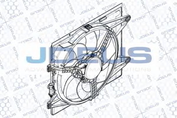 JDEUS EV899410 Вентилятор системы охлаждения двигателя для LANCIA