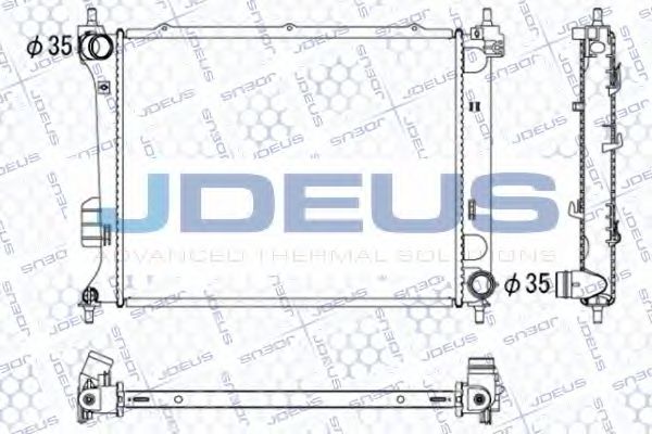 JDEUS 054M41 Радиатор охлаждения двигателя JDEUS для HYUNDAI