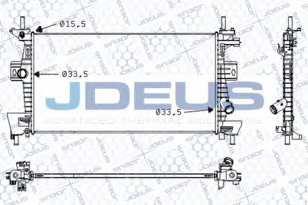 JDEUS 012M38 Радиатор охлаждения двигателя JDEUS 