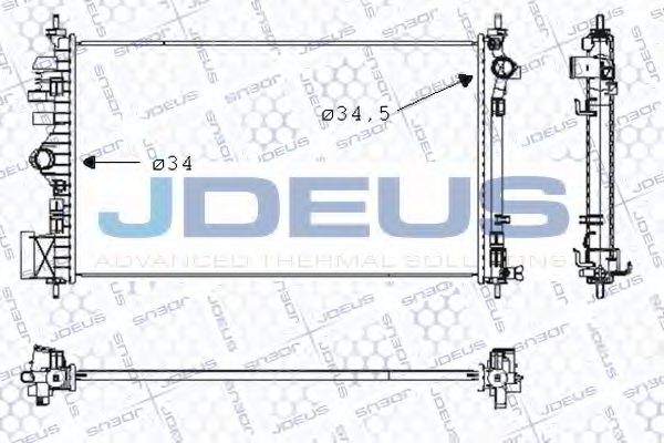 JDEUS 020M67 Радиатор охлаждения двигателя JDEUS для OPEL