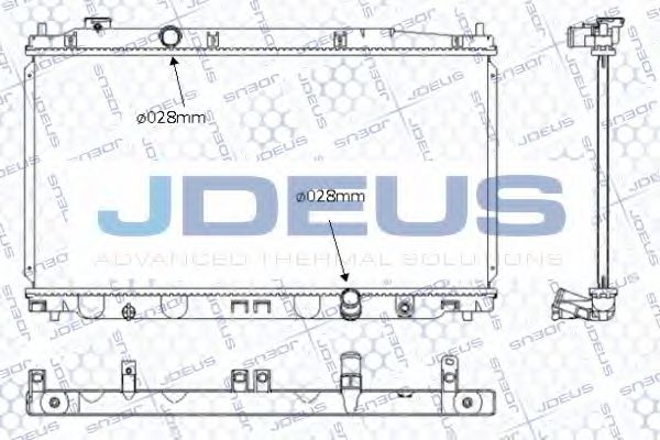 JDEUS 013M36 Радиатор охлаждения двигателя JDEUS для HONDA