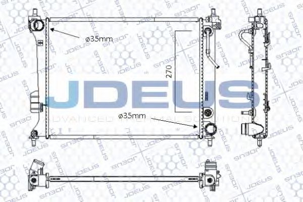 JDEUS 054M49 Радиатор охлаждения двигателя JDEUS для HYUNDAI
