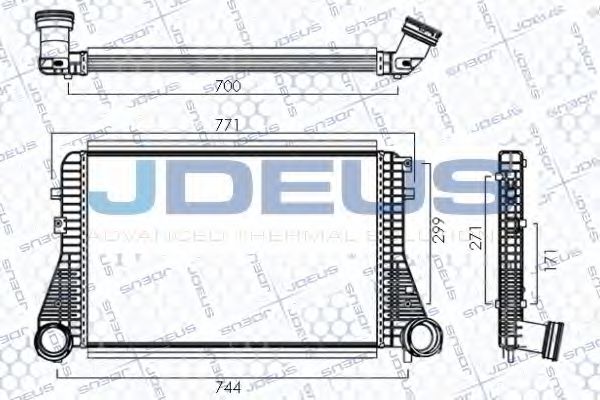 JDEUS 830M06A Интеркулер для SKODA