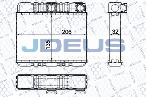 JDEUS 205M16 Радиатор печки JDEUS для BMW