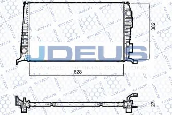 JDEUS 023M52 Радиатор охлаждения двигателя для DACIA