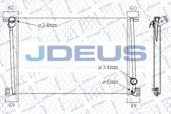 JDEUS 070M04 Радиатор охлаждения двигателя JDEUS для MINI