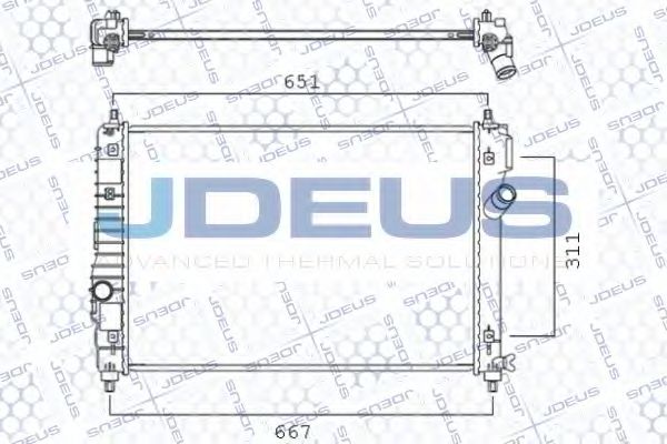 JDEUS 056M13 Радиатор охлаждения двигателя для CHEVROLET AVEO