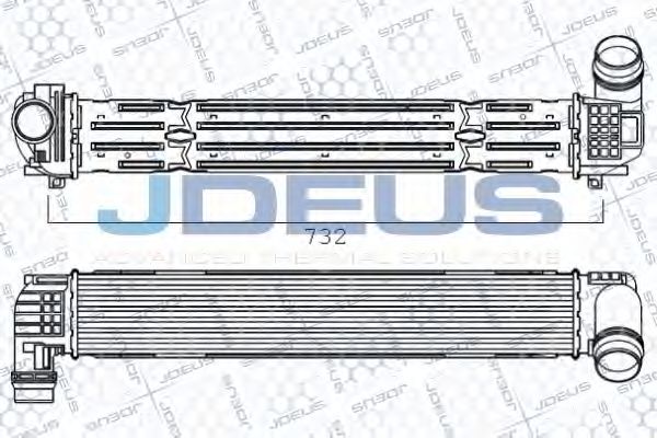 JDEUS 823M91A Интеркулер для RENAULT