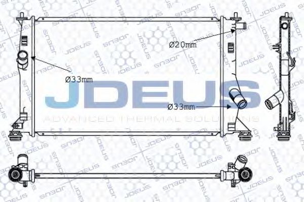 JDEUS 016M38 Радиатор охлаждения двигателя JDEUS 
