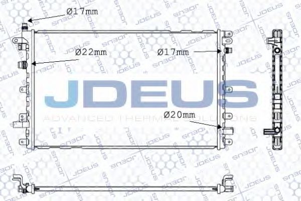 JDEUS 020M81 Радиатор охлаждения двигателя для OPEL AMPERA