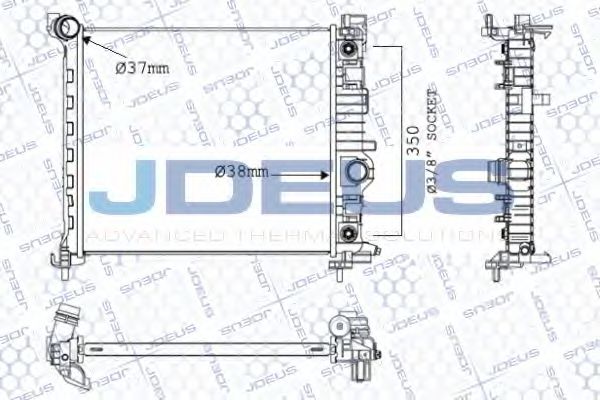 JDEUS 020M82 Радиатор охлаждения двигателя JDEUS для OPEL