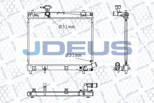 JDEUS 028M14 Радиатор охлаждения двигателя JDEUS для SUBARU
