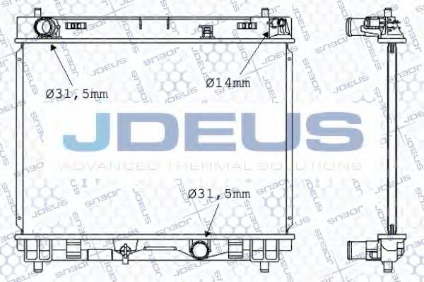 JDEUS 028M33 Радиатор охлаждения двигателя JDEUS для SUBARU