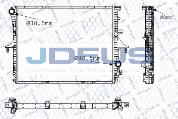 JDEUS 030M57 Радиатор охлаждения двигателя JDEUS для AUDI