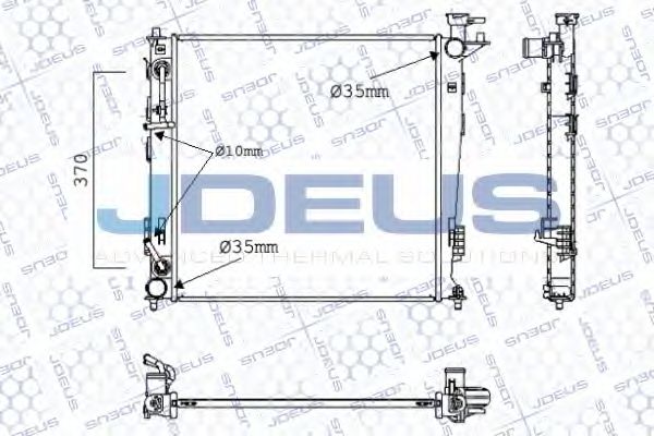 JDEUS 054M51 Радиатор охлаждения двигателя JDEUS для HYUNDAI