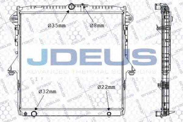 JDEUS 012M41 Радиатор охлаждения двигателя JDEUS для FORD