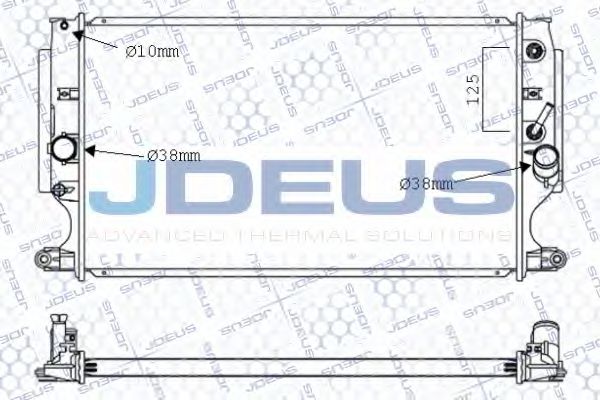 JDEUS 028M92 Радиатор охлаждения двигателя JDEUS для TOYOTA