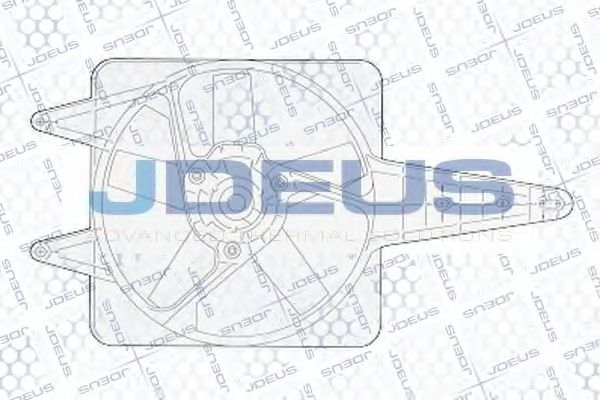 JDEUS EV02248 Вентилятор системы охлаждения двигателя для LANCIA