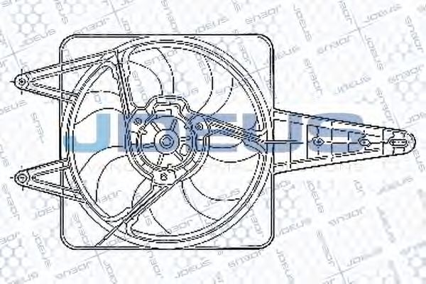 JDEUS EV02249 Вентилятор системы охлаждения двигателя для LANCIA