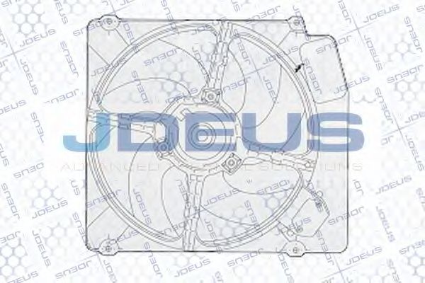JDEUS EV02251 Вентилятор системы охлаждения двигателя для LANCIA