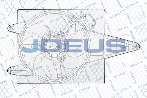 JDEUS EV02271 Вентилятор системы охлаждения двигателя для LANCIA