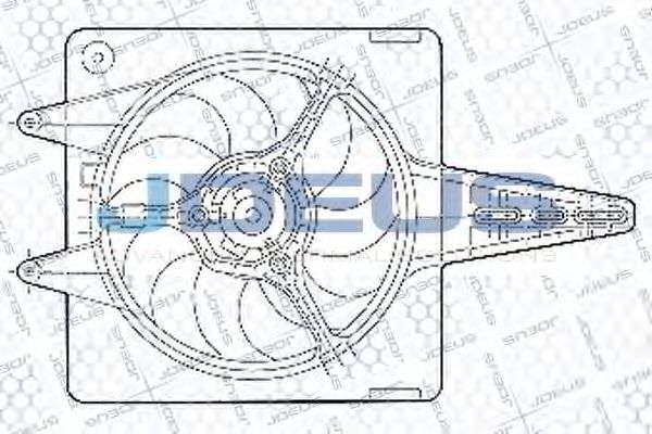 JDEUS EV02304 Вентилятор системы охлаждения двигателя для LANCIA